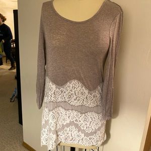 Long Tunic with Lace Detail